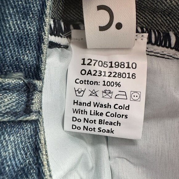 NWT Commense Distressed Denim Wide Leg High Rise Flared Jeans Medium - Picture 10 of 11